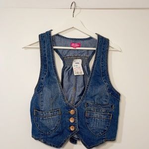 Denim Vest Jacket JR 14 Jacket Size Large